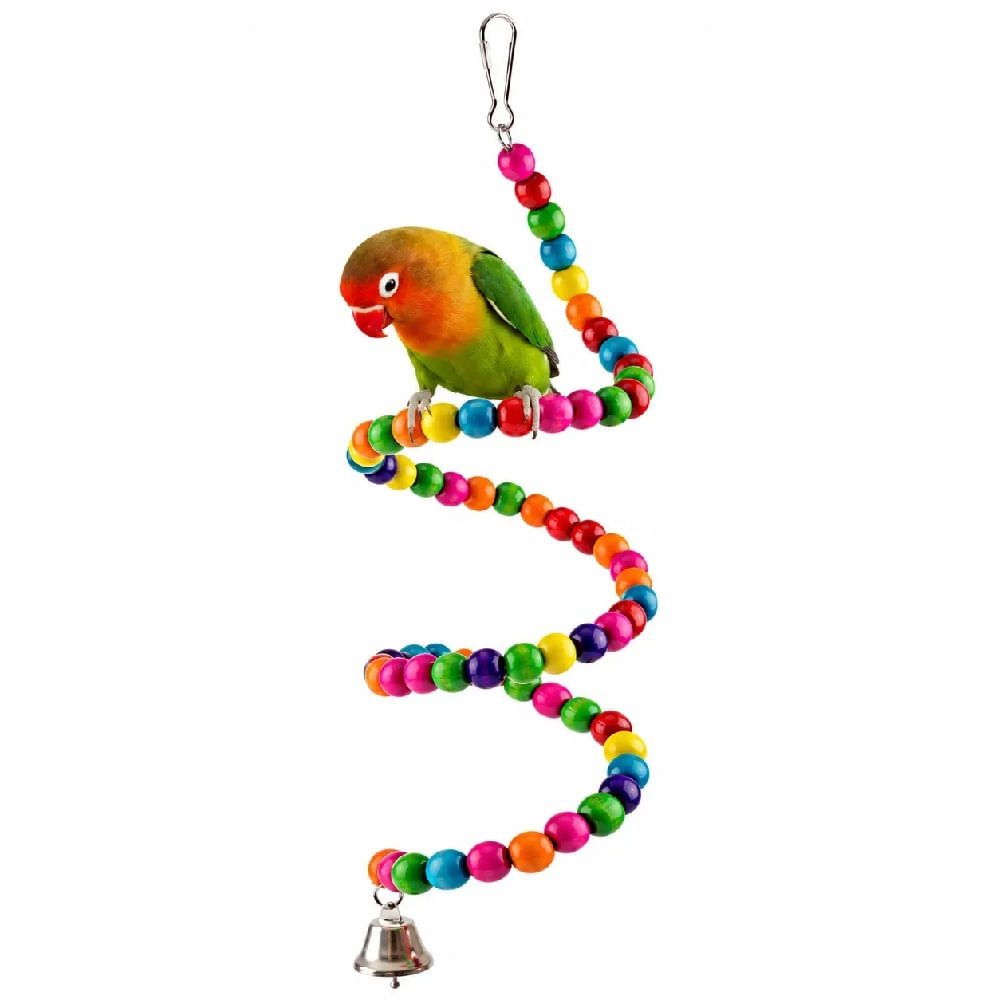 Juguete Cuenca Flexible Para Aves Con Cascabel