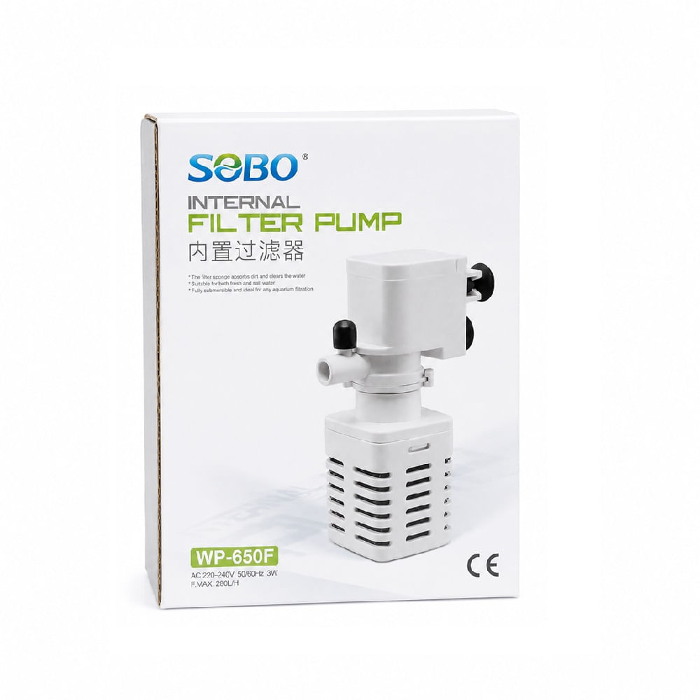 Filtro interno Modelo WP 650F Marca SOBO para peceras o acuarios