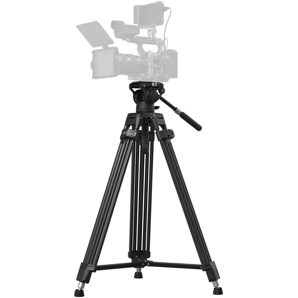 SmallRig Tripode de Carbono AD-80S con Cabezal Fluido - Capacidad de Carga 17.6 lb, Altura