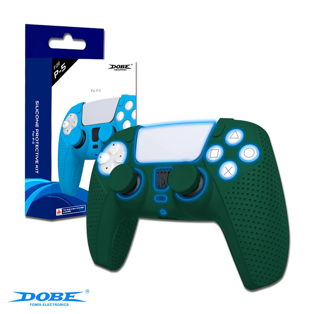 Funda Silicona Para Mandos Ps5 Con Grip  dark green