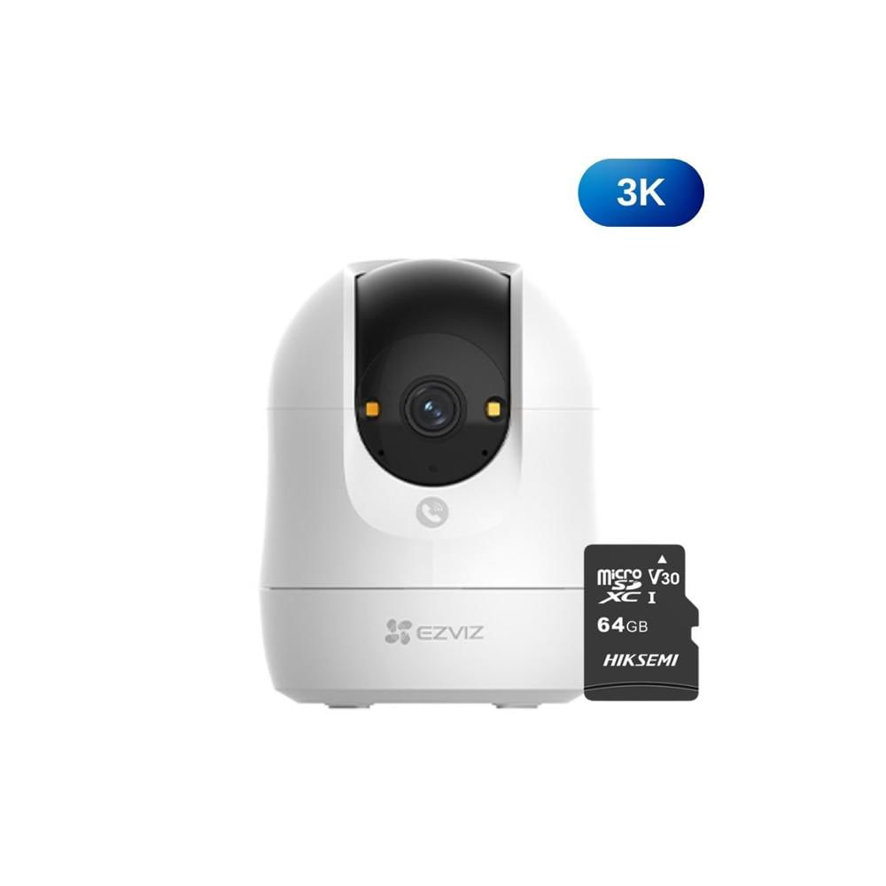 Cámara de seguridad Ezviz C6N G1 3K 5MP + Micro SD 64GB para interiores rotación 360°