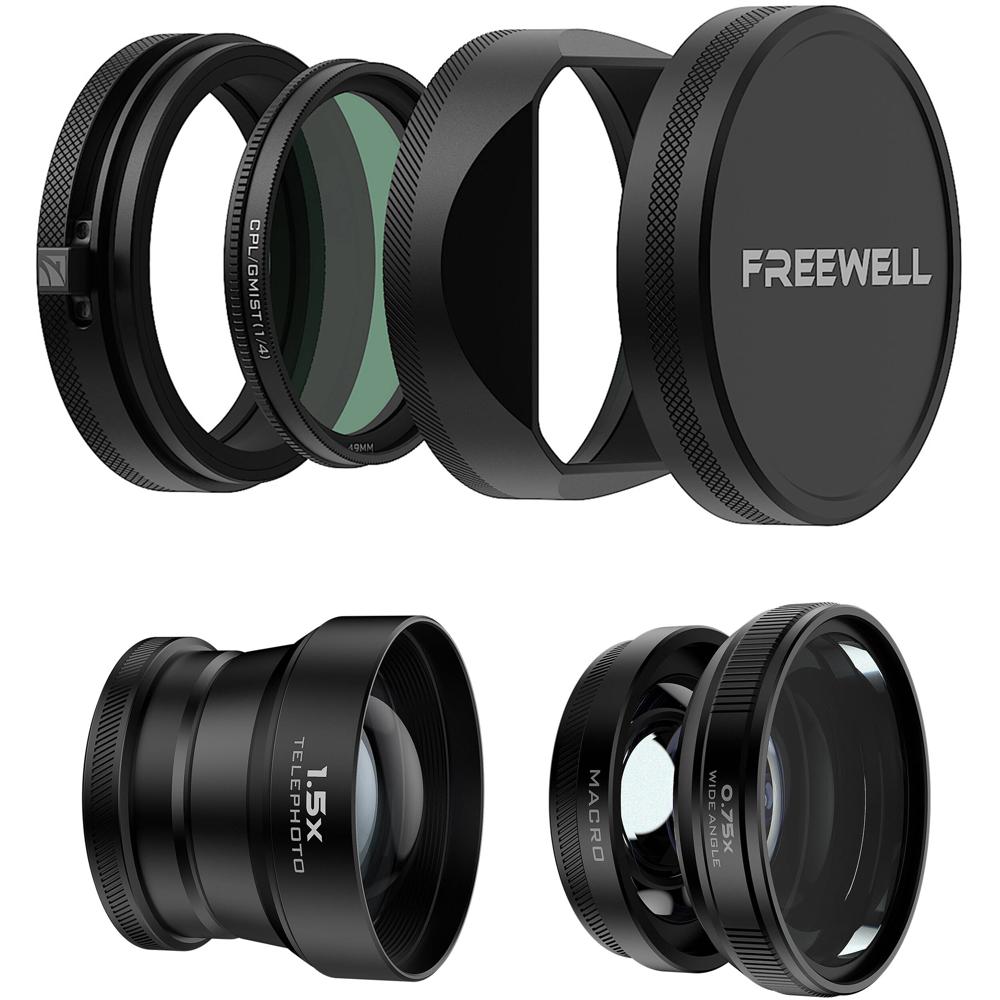 Freewell Kit de Lentes Pro para FUJIFILM X100V/X100VI - Lente Telefoto 1.5x y Lente 2 en 1