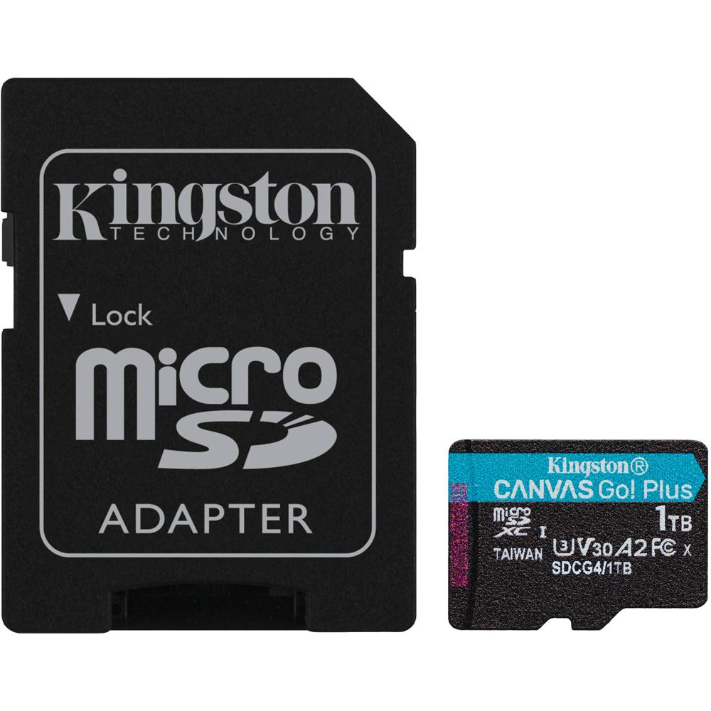 Kingston microSDXC 1TB Canvas Go! Plus UHS-I con Adaptador SD - Velocidades de Lectura 200