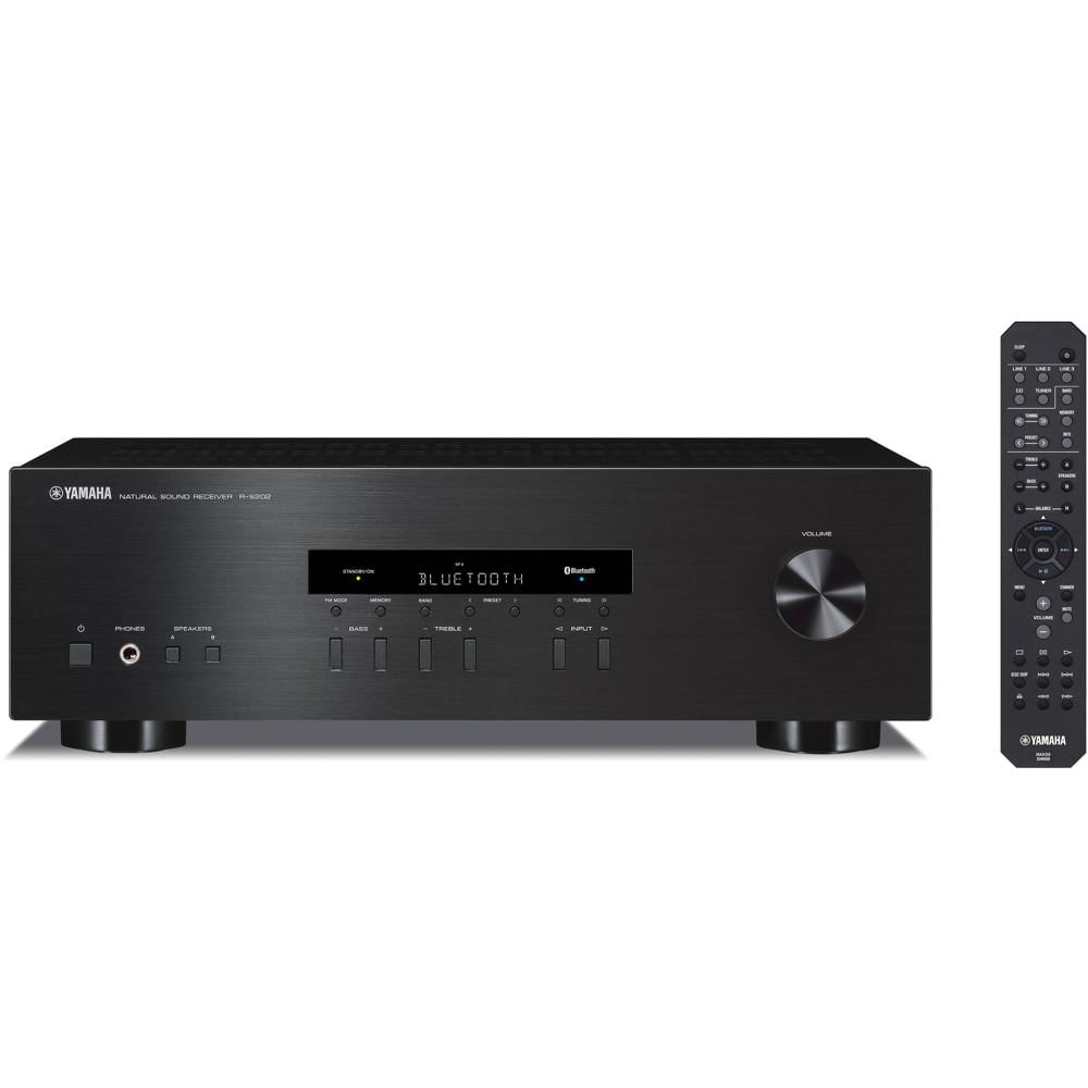 Yamaha Receptor Estéreo R-S202 Bluetooth 100W por Canal, 4 RCA-In, Salida RCA, Salida de