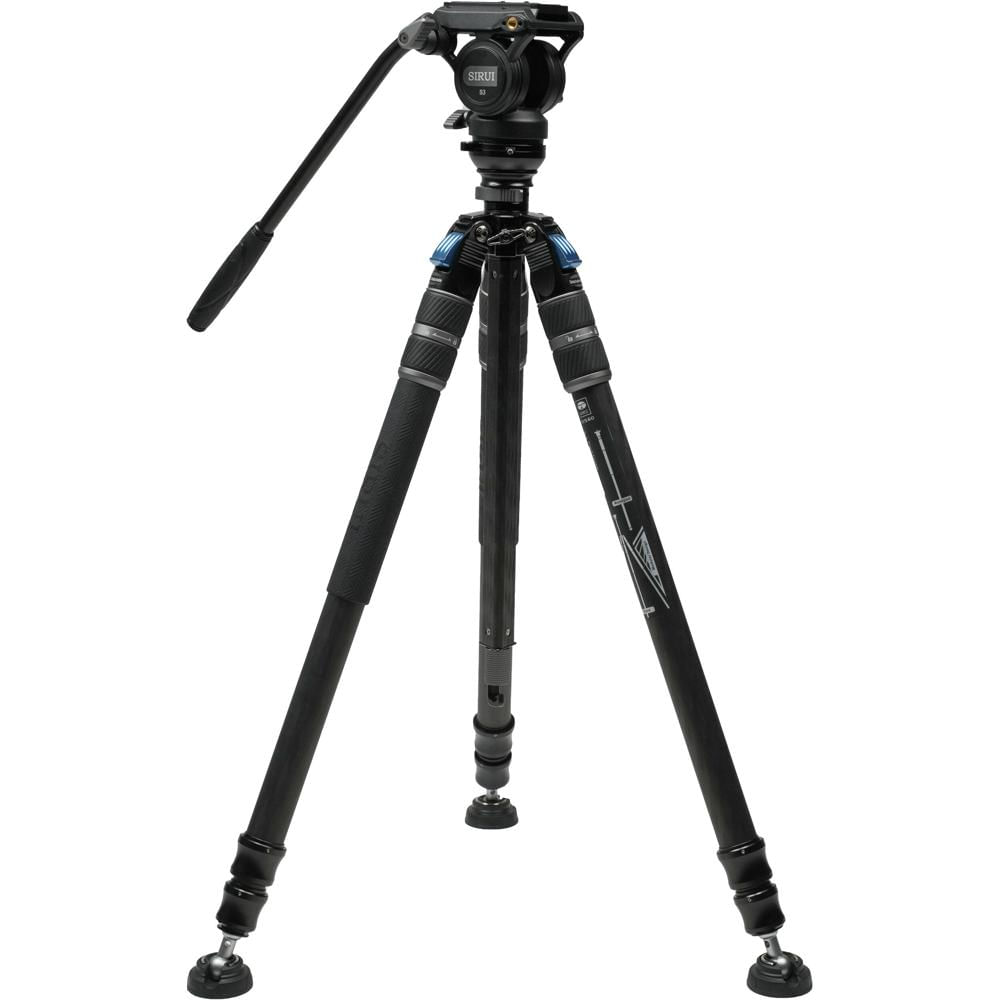 Sirui SVS60+S3 Trípode de Video de Carbono con Cabezal Fluido S3, Capacidad de Carga 13.2