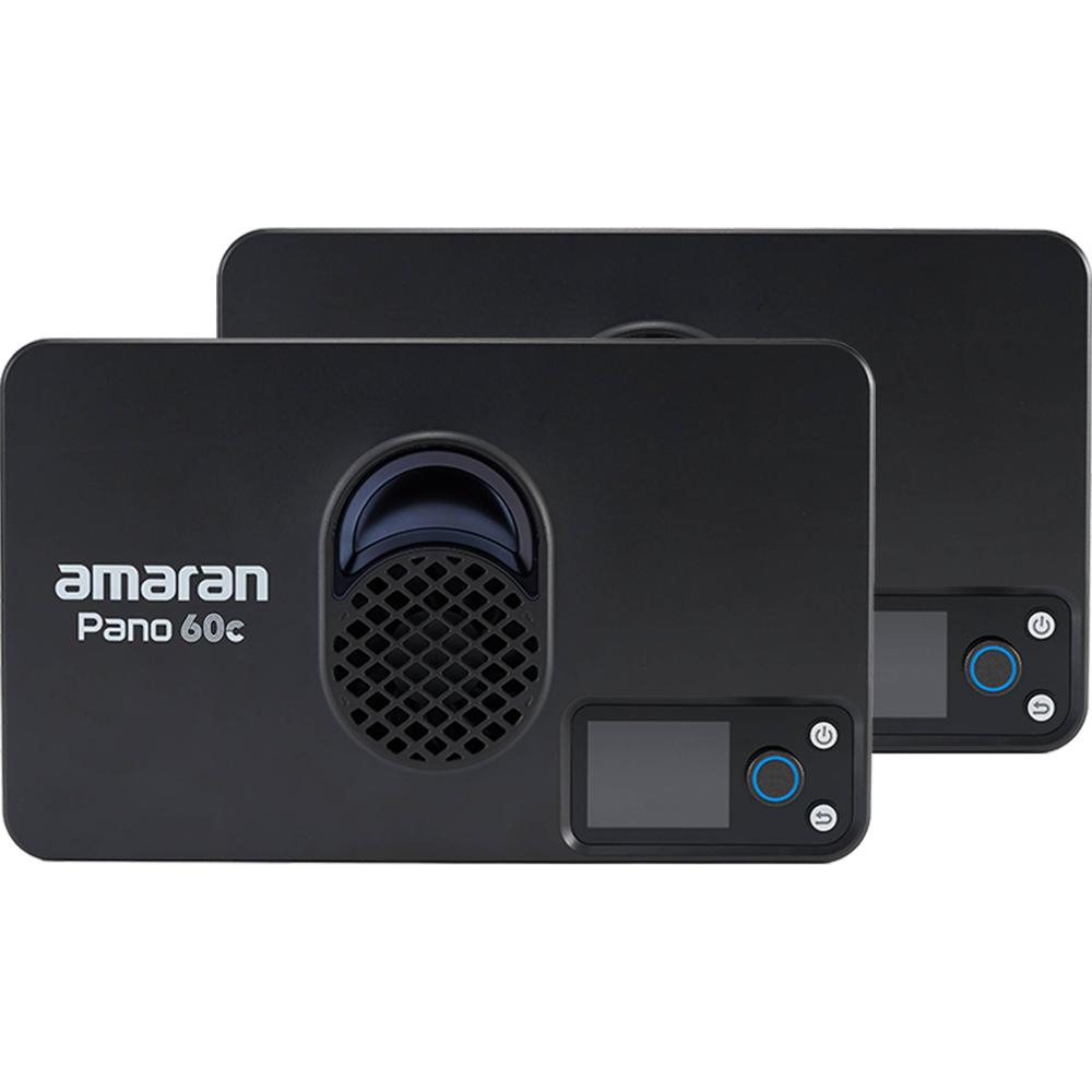 amaran Pano 60c Kit de Iluminación Móvil RGB COB - 2 Paneles LED, 2300-10,000K, 6290 Lux