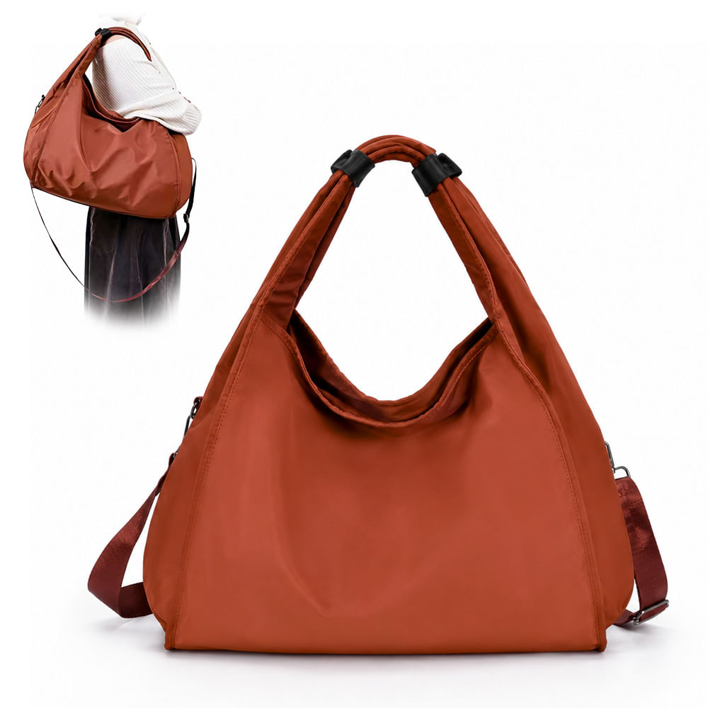 Bolso para Mujer Impermeable con Gran Capacidad y Correa Ajustable Camel YW8