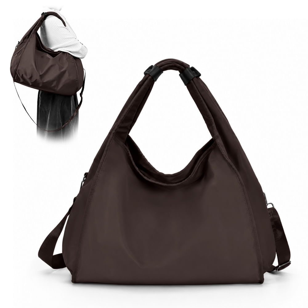 Bolso para Mujer Impermeable con Gran Capacidad y Correa Ajustable Marrón YW8