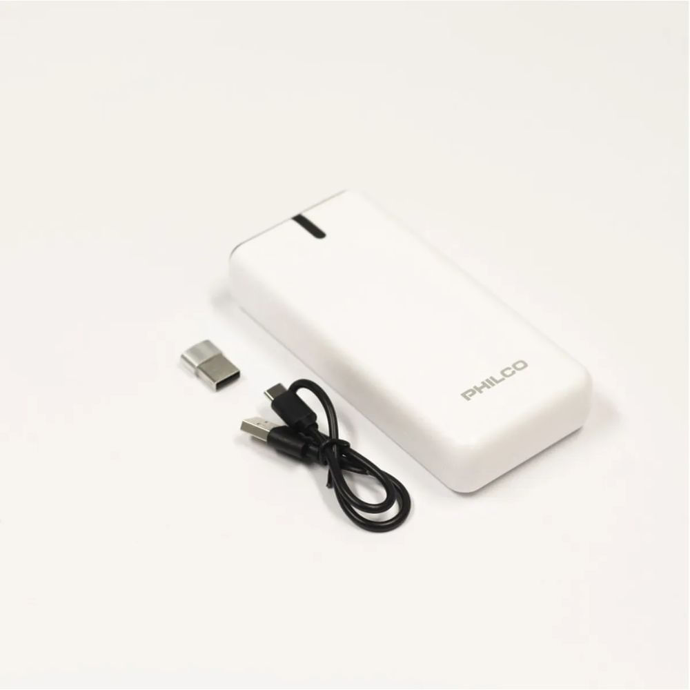 Power Bank 20000mAh Philco - 3 entradas FLP2720 Blanco
