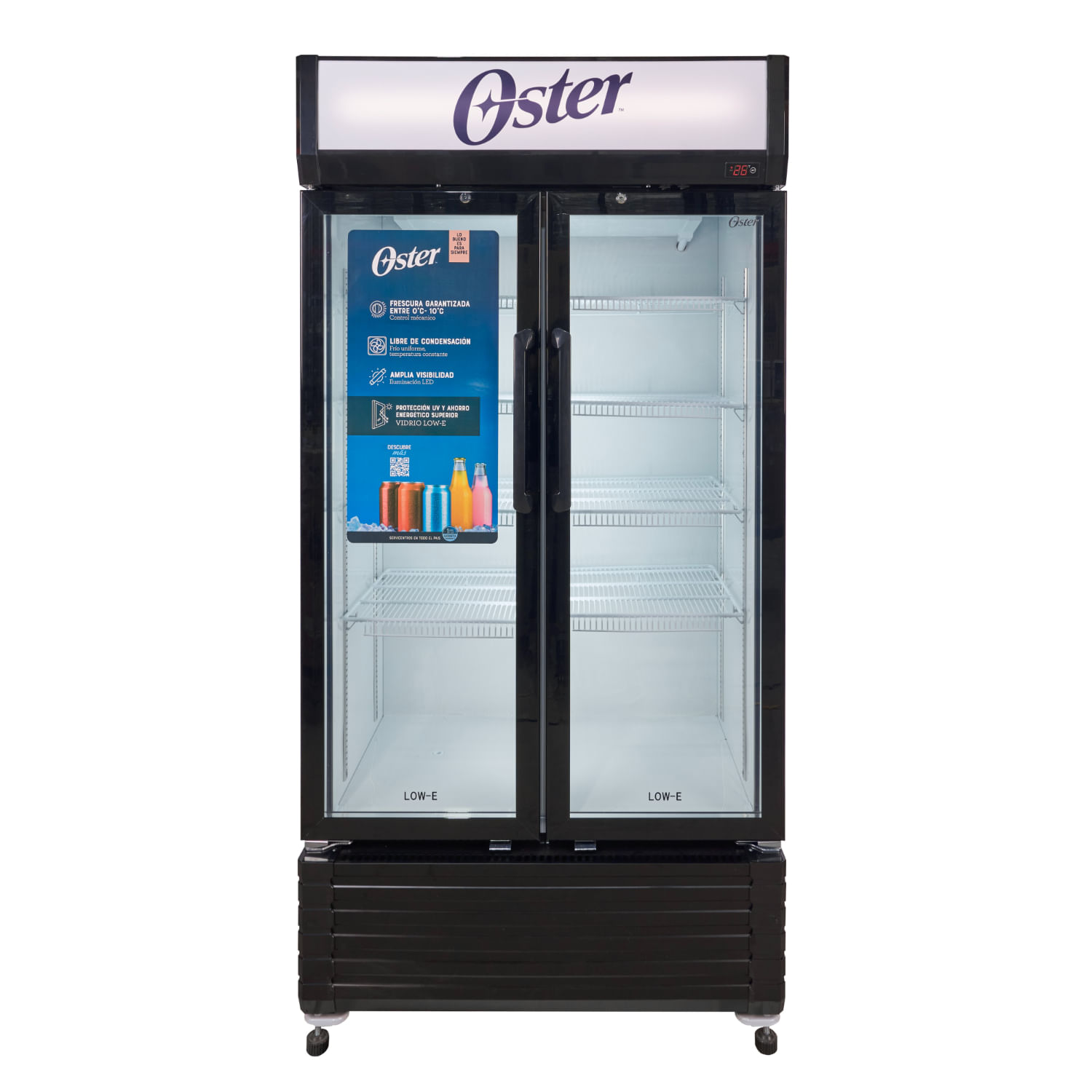 Vitrina Oster OSPVSCX450B 450L NF Negro