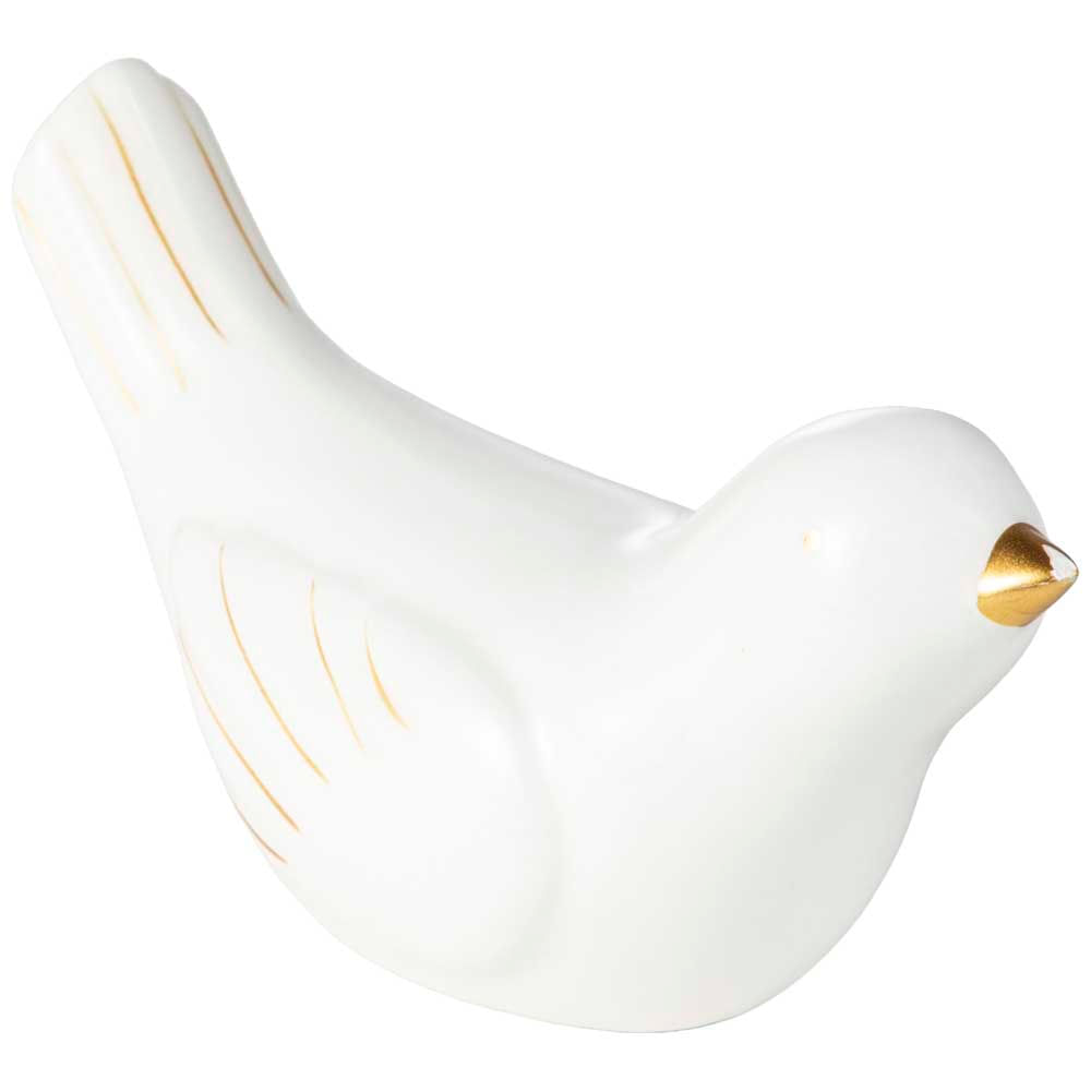 Adorno DECO HOME Pájaro Sentado Bouquet