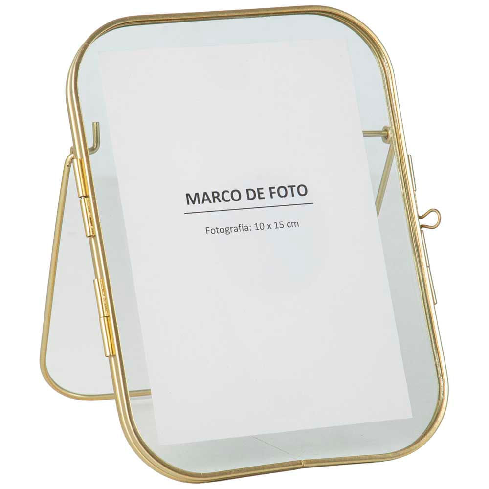 Portarretrato Metal Dorado 10x15 DECO HOME Bouquet