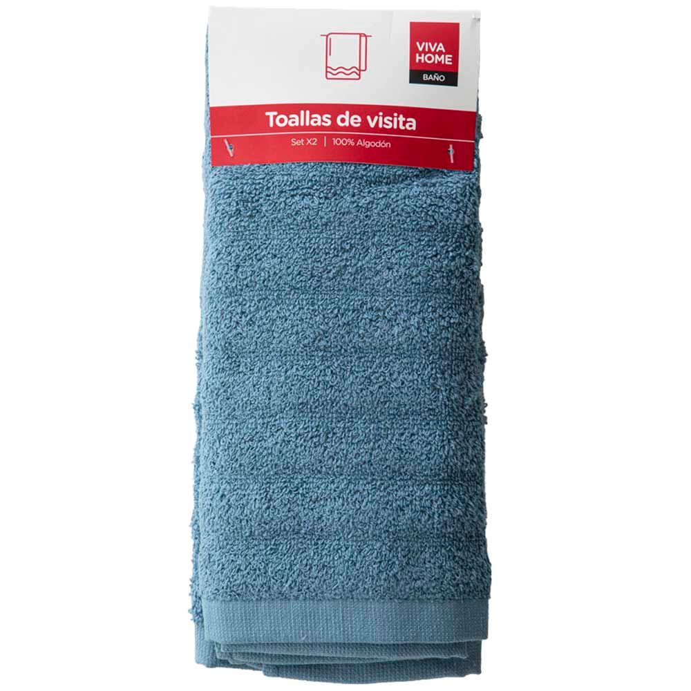 Set VIVA HOME Toalla Visita Onda Azul x2un