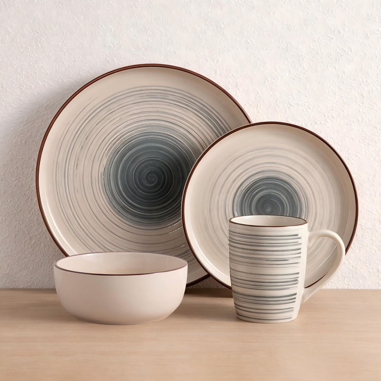 Juego De Vajilla Ceramica Acero.