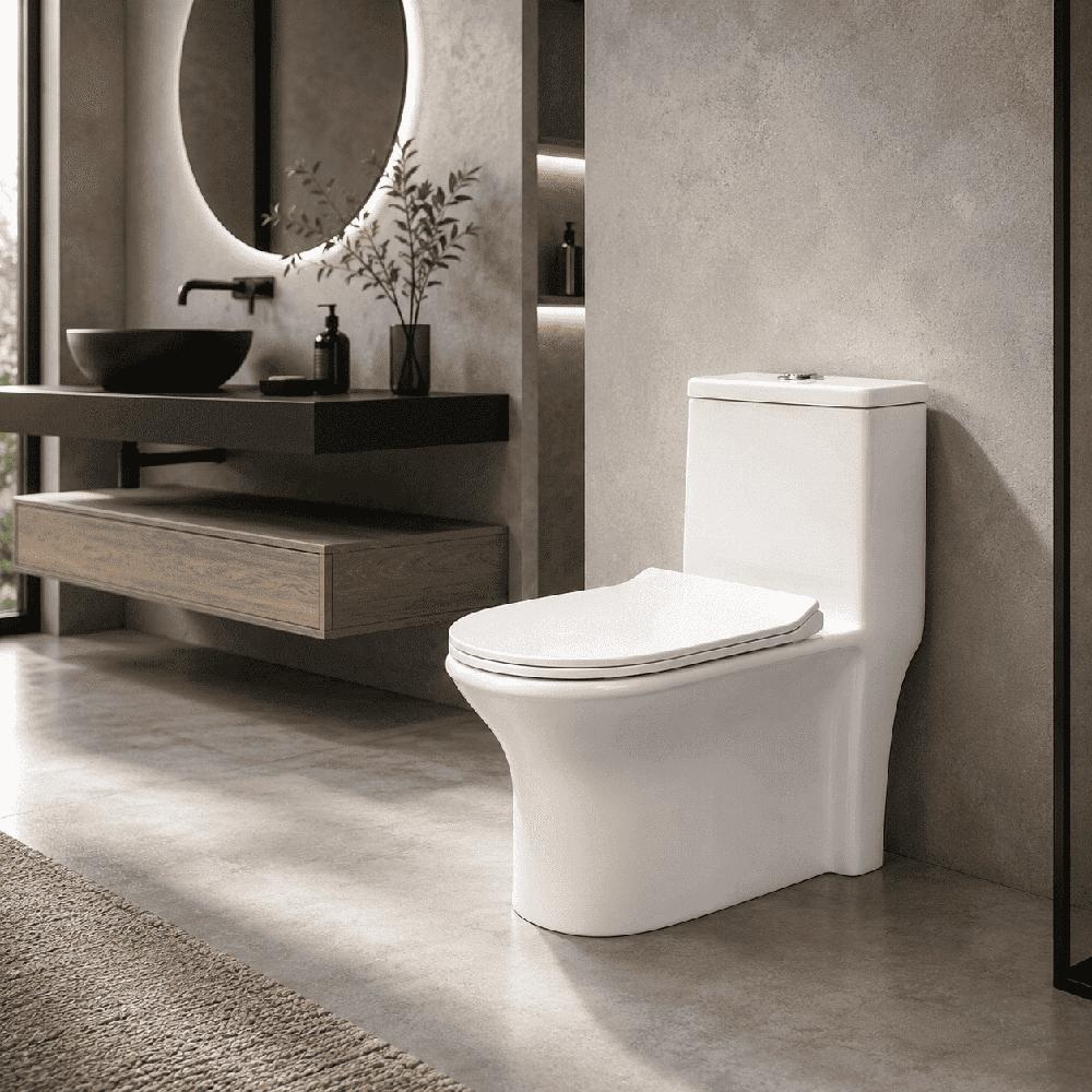 Inodoro One Piece Sinfónico DP Modena Blanco con Doble Descagra