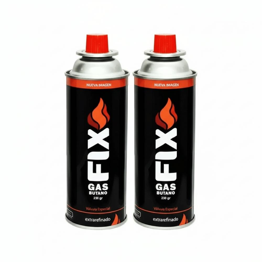 2x Gas Butano FIX Ultra Refinado valvula universal cocinillas flameadores EDI-4102