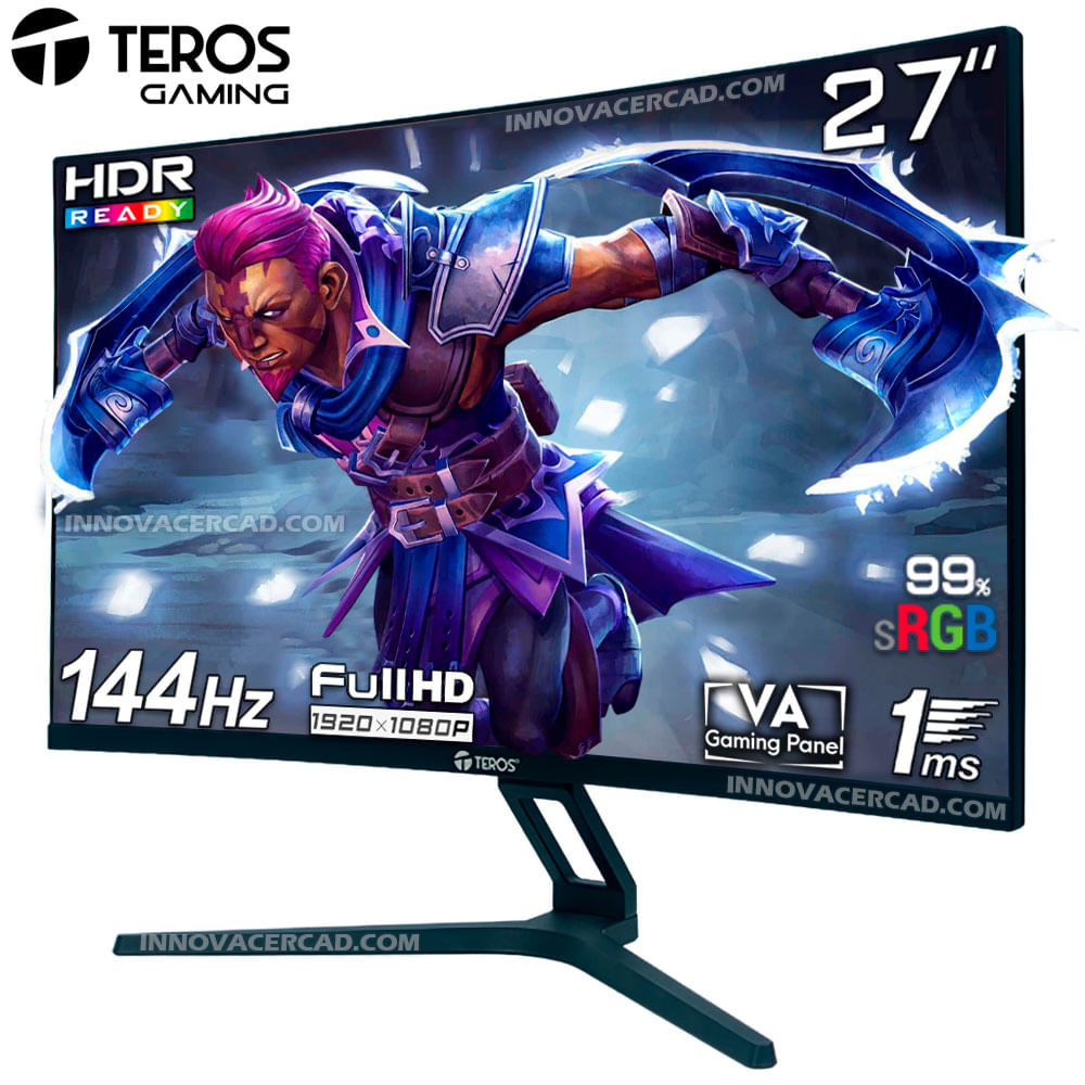 Monitor Curvo Teros TE-2734S VA FHD 1920 x 1080 144HZ 1MS HDR FreeSync