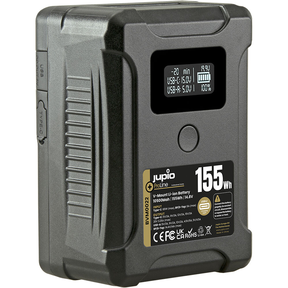 Jupio ProLine Extreme Batería 155Wh V-Mount con Puerto USB-C PD
