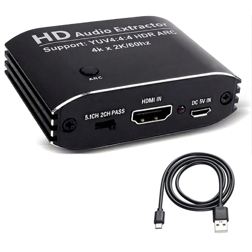 Extractor de Audio HDMI 4K a 60Hz con ARC Salida Óptica SPDIF y 3.5mm