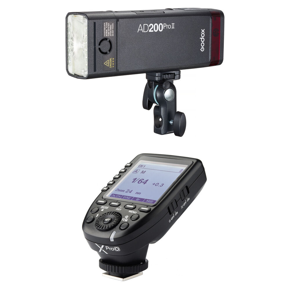 Godox AD200Pro II Flash Portátil TTL con Kit de Disparador XProO para Olympus/Panasonic -