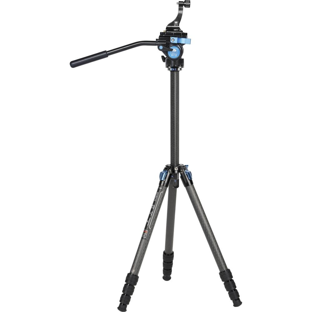 Sirui Tripode de Carbono ST124 con Cabezal Fluido VA-5X y Adaptador de Binoculares BA-1