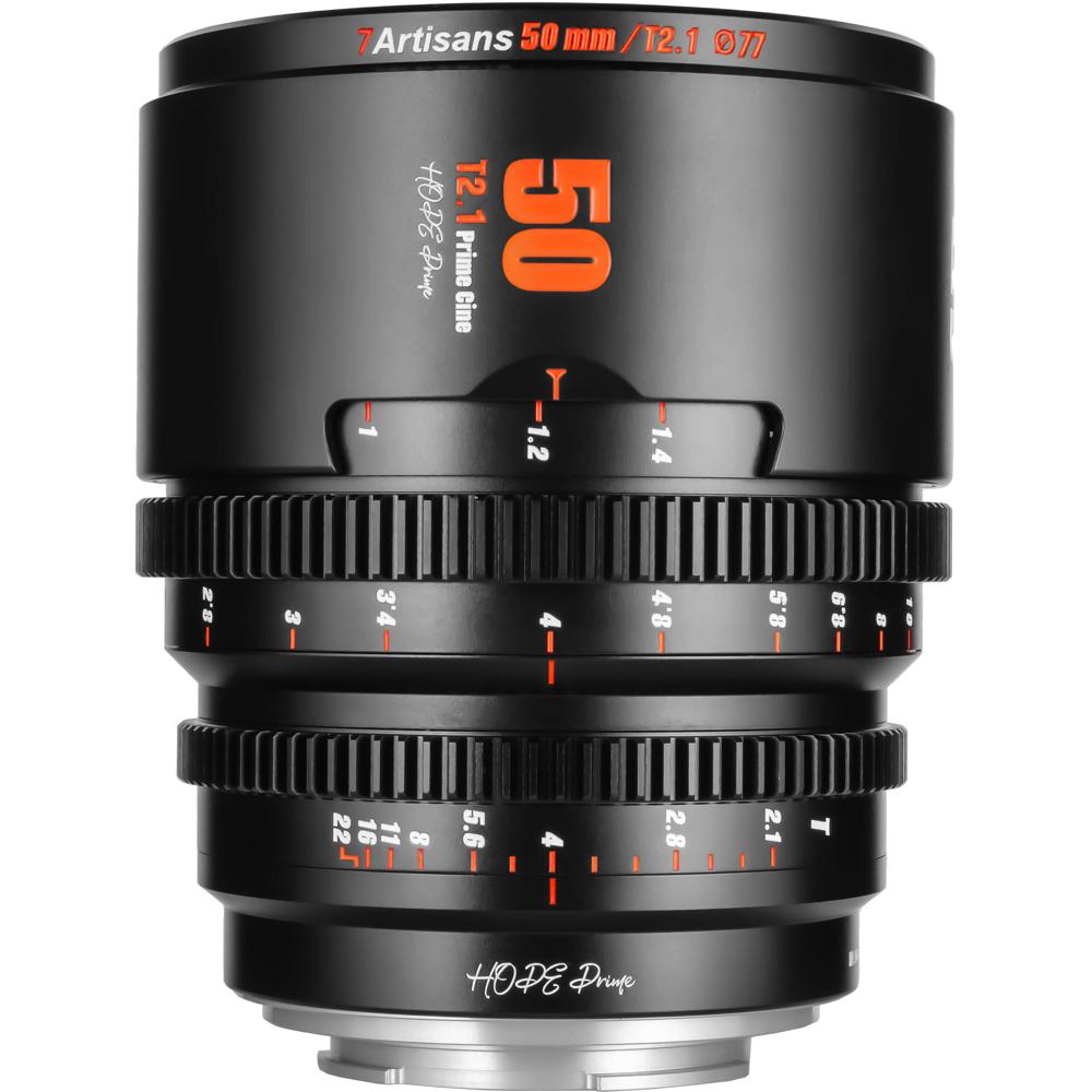 7Artisans Lente Cine 50mm T2.1 Hope S35 para Montura E- Diseño Compacto, Apertura T