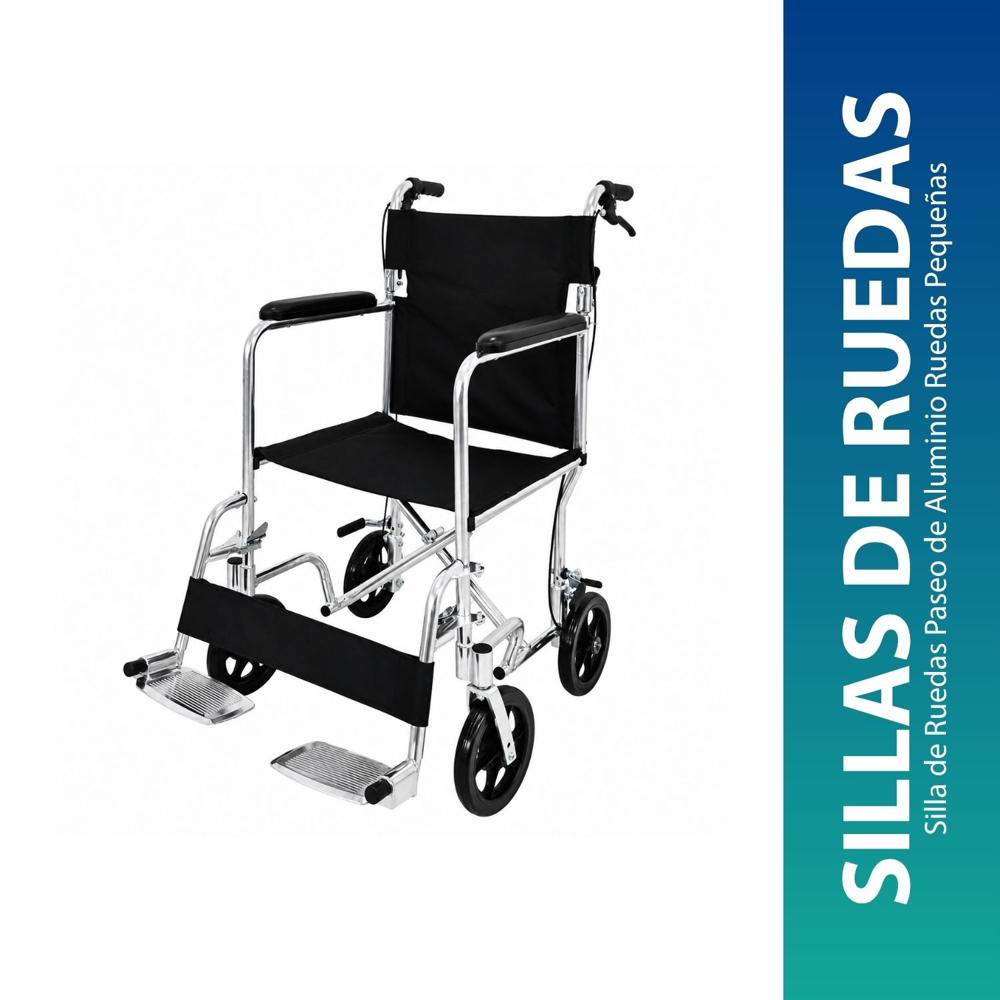 Silla de Ruedas Paseo de Aluminio Ruedas Pequeñas