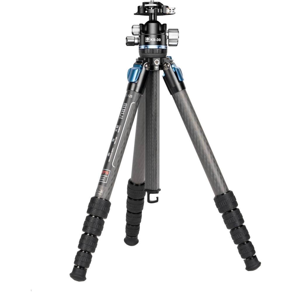 Sirui Tripode de Carbono ST-125 con Cabezal de Bola KS-30, Capacidad de Carga 26.5 lb, Alt