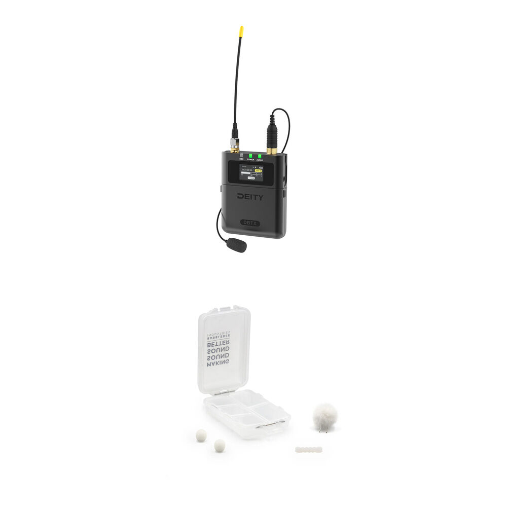 Deity Microphones Theos DBTX Transmisor Inalámbrico Digital con Micrófono Lavalier W. La