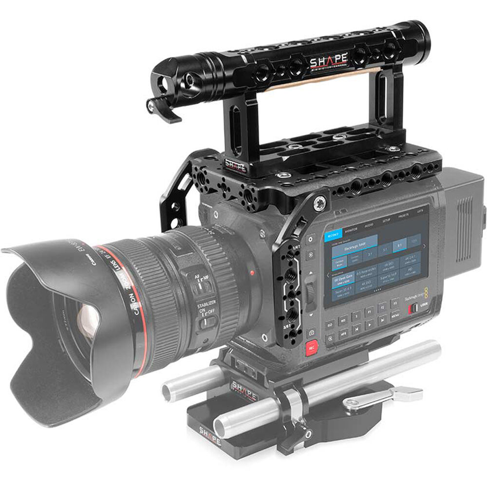 SHAPE Cage para Blackmagic Design PYXIS 6K con Mango Superior y Construcción de Aluminio
