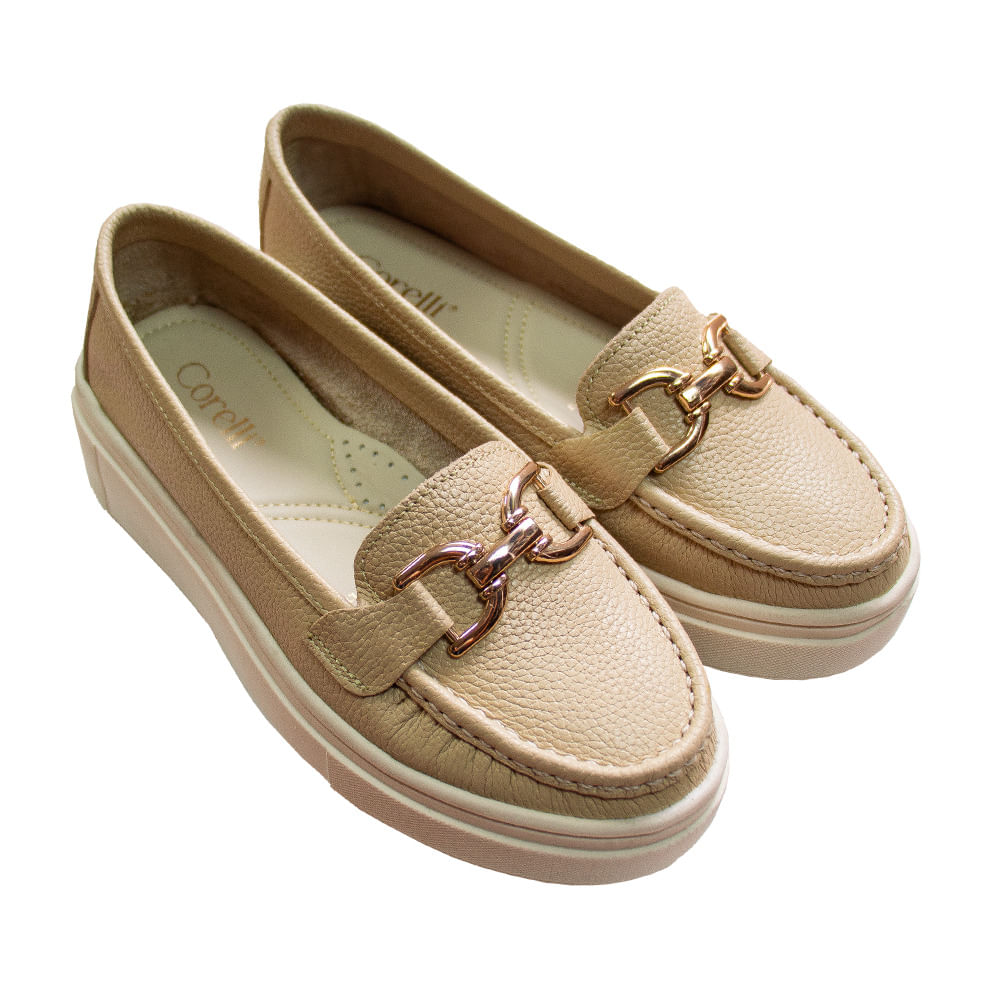 Mocasin Plataforma Mujer Corelli Gianella Cuero Pele Talla 37