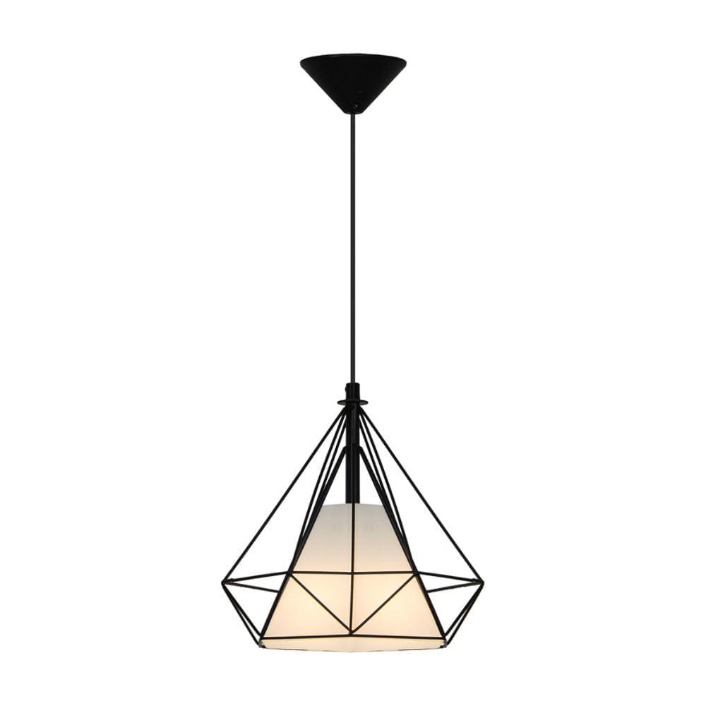 Lámpara Colgante Trendy Orange Diamante E27 Negro