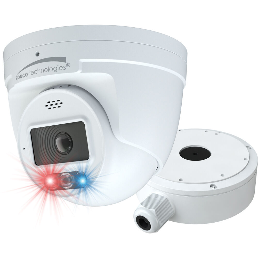Speco Technologies Cámara Turret de Red Exterior O8TDD2 8MP con Visión Nocturna, Lente F