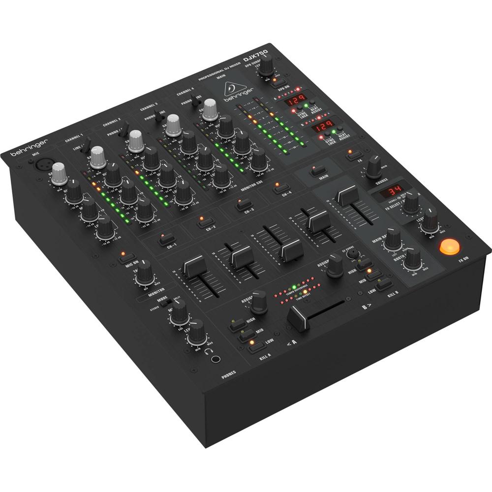 Behringer PRO MIXER DJX750 Mezclador DJ Profesional de 5 Canales con Efectos Digitales Ava