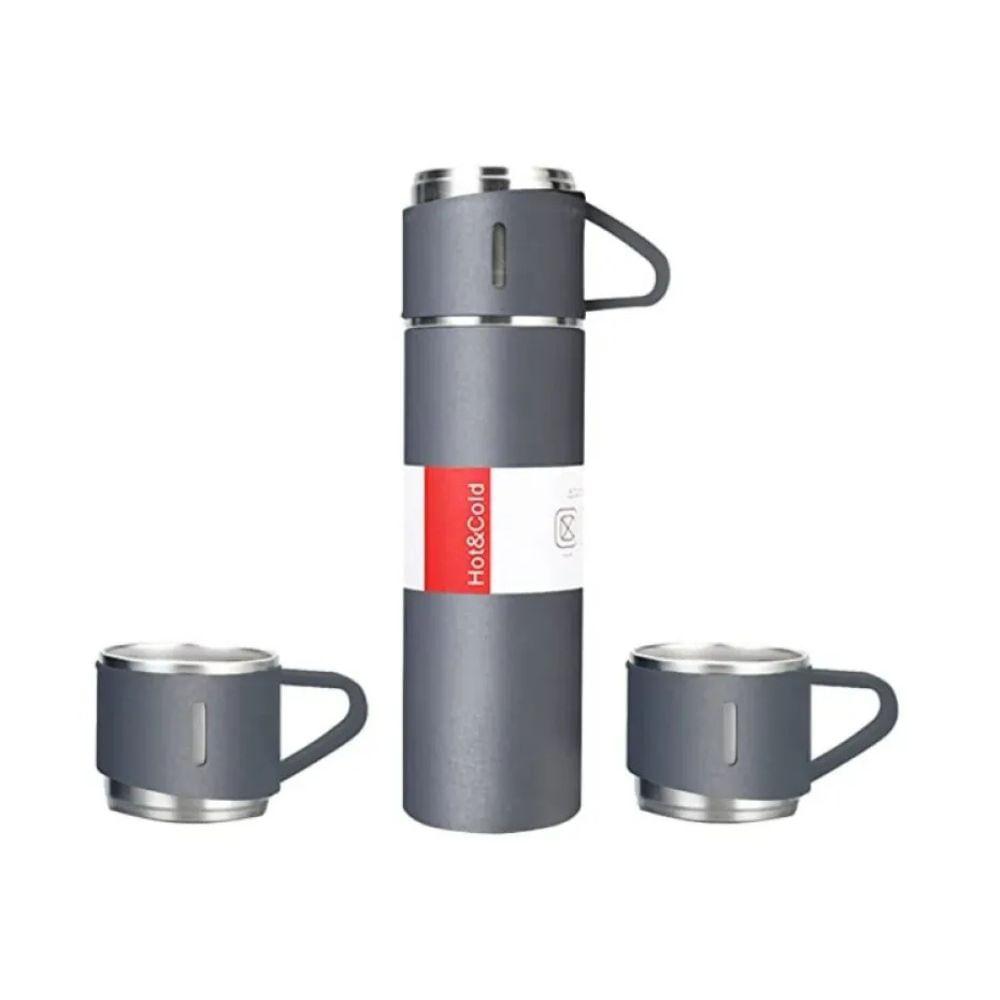 Termo de Acero Inoxidable con 3 Tazas