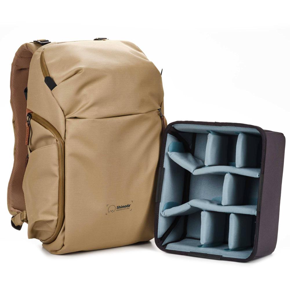 Shimoda Designs Mochila Urban Explore 25L Boa Tan/Beige - Compatible con Cámara y 4 Lente