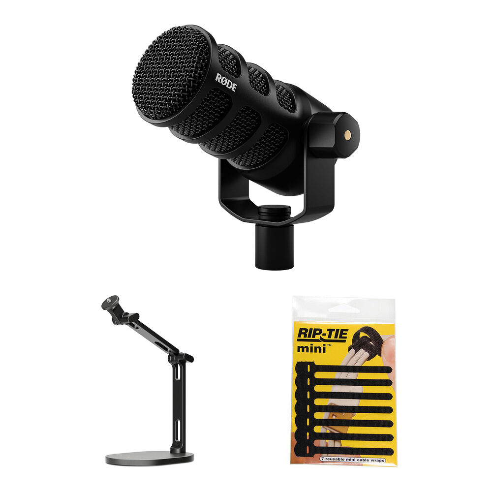 RODE PodMic Micrófono Dinámico USB y XLR con Brazo de Estudio DS2