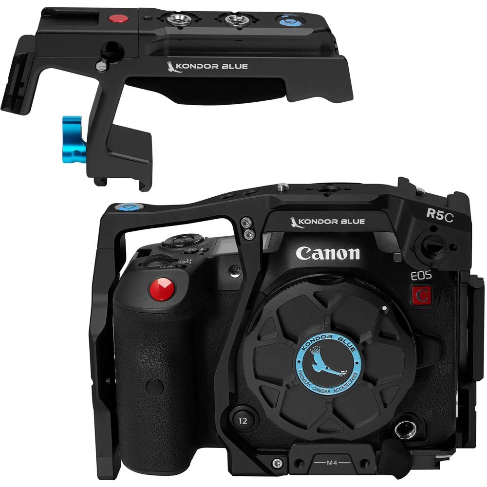 Kondor Blue Cage para Canon R5 C con Mango Superior - Raven Black, Cage Cine-Style, Mango
