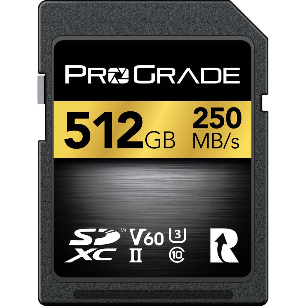 ProGrade Digital Tarjeta de Memoria SDXC UHS-II 512GB Gold - Velocidad de Lectura 250 MB/s
