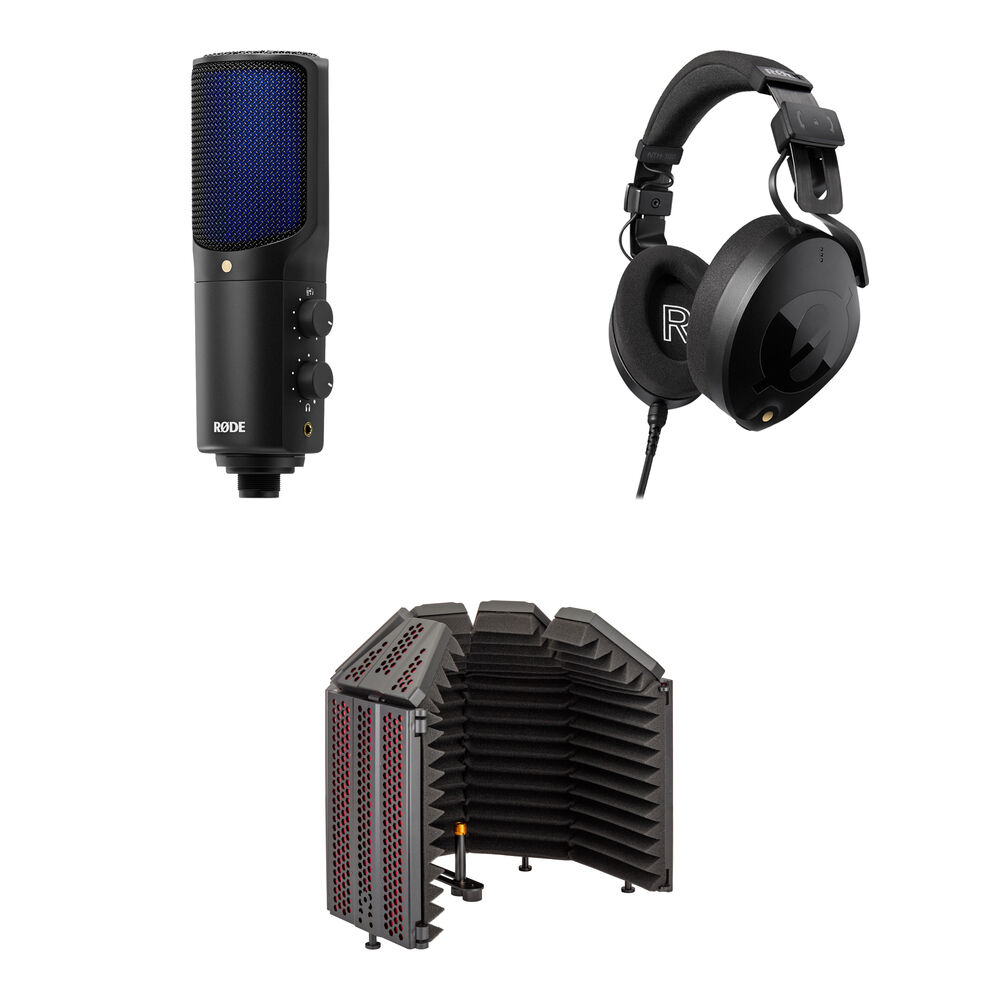 RODE NT-USB+ Mic Kit con Auriculares Cerrados y Filtro de Reflexión