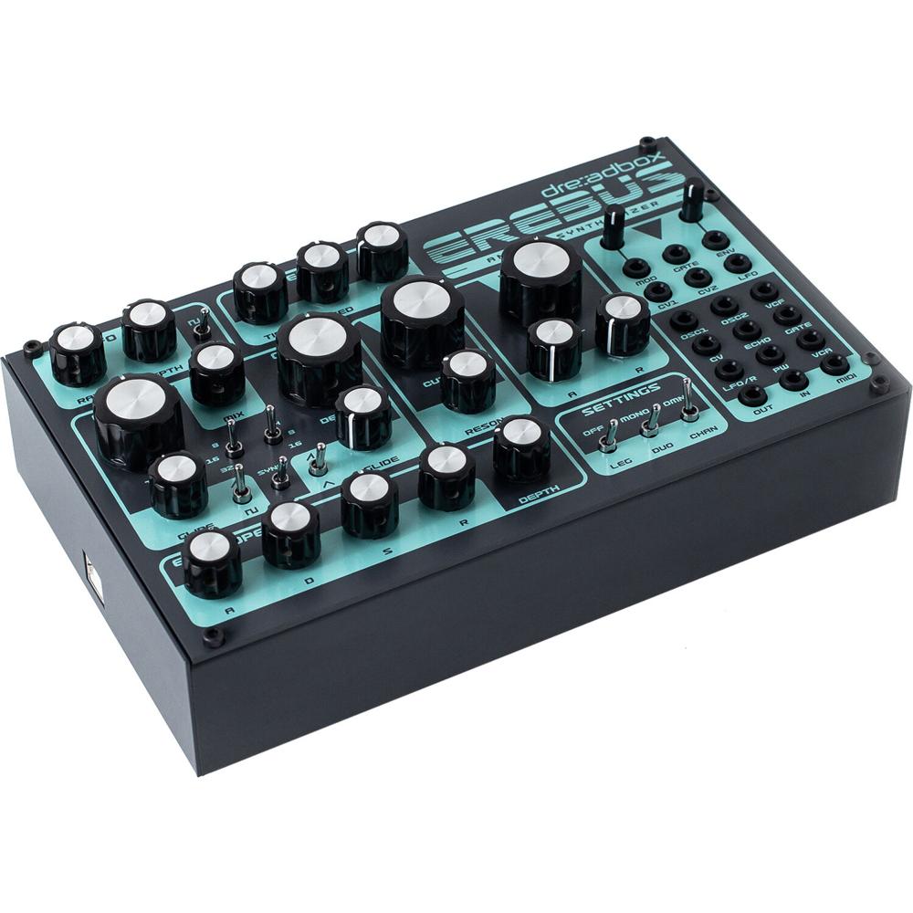 Dreadbox Erebus Reissue Sintetizador Analógico Semimodular Parafónico con 2 VCOs, Filtro