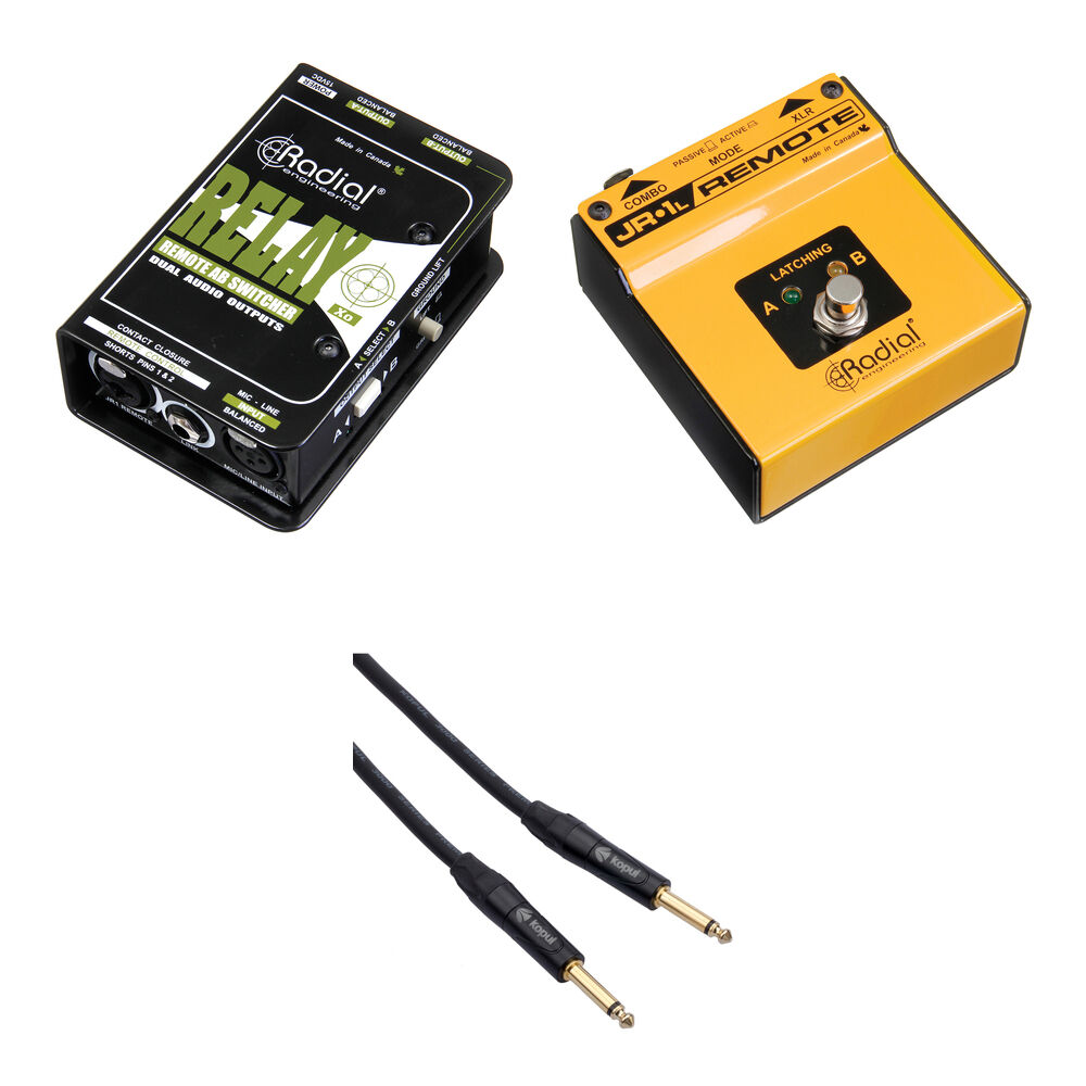 Radial Engineering Relay Xo Output Switcher con Footswitch JR1L - Interruptor de salida pa