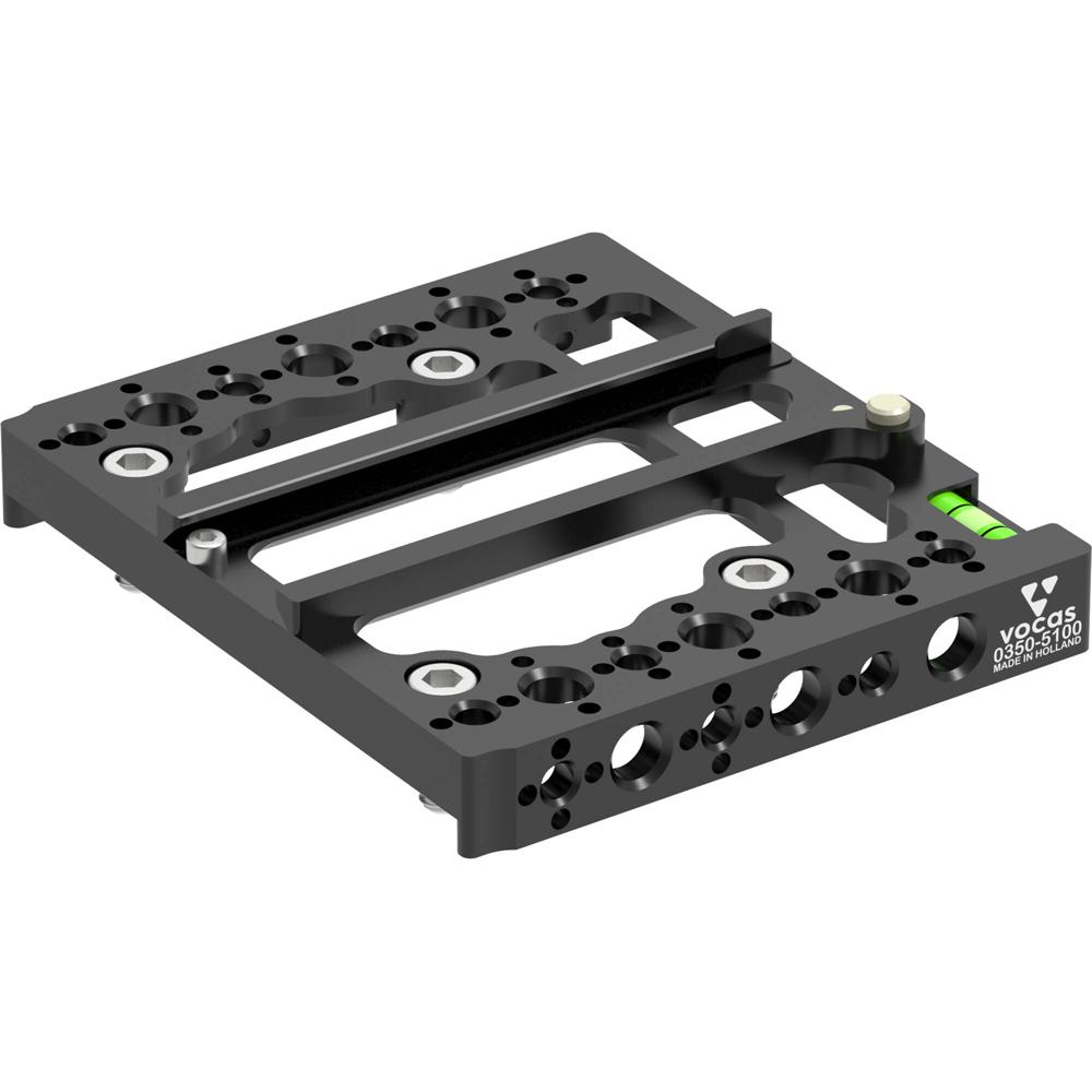 Vocas Top Plate para RED V-RAPTOR con Montajes 1/4""-20 y 3/8""-16, Nivel de Burbuja y Const