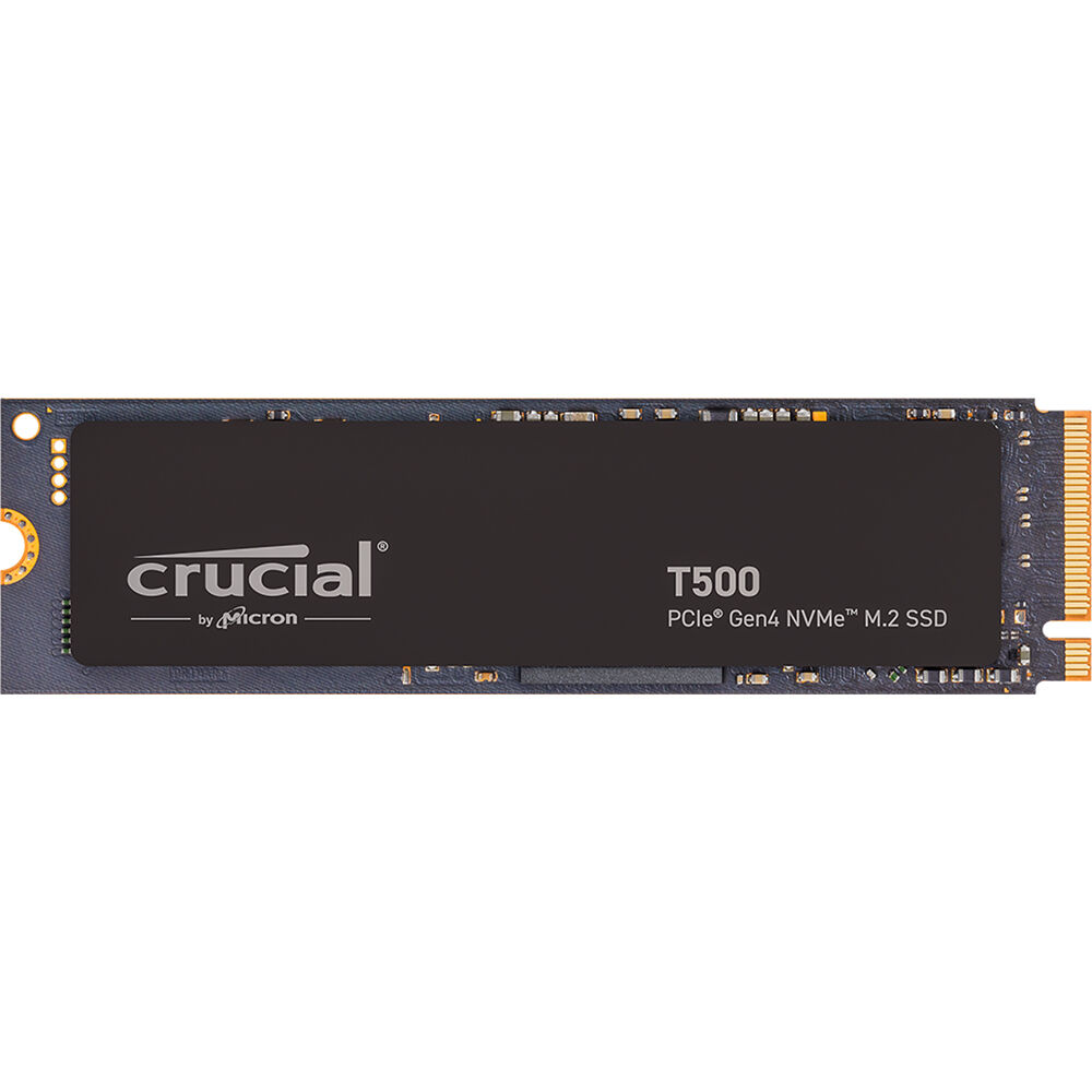 Crucial SSD M.2 2280 T500 2TB PCIe 4.0 x4 - Lectura 7400 MB/s, Escritura 7000 MB/s, 1200TB