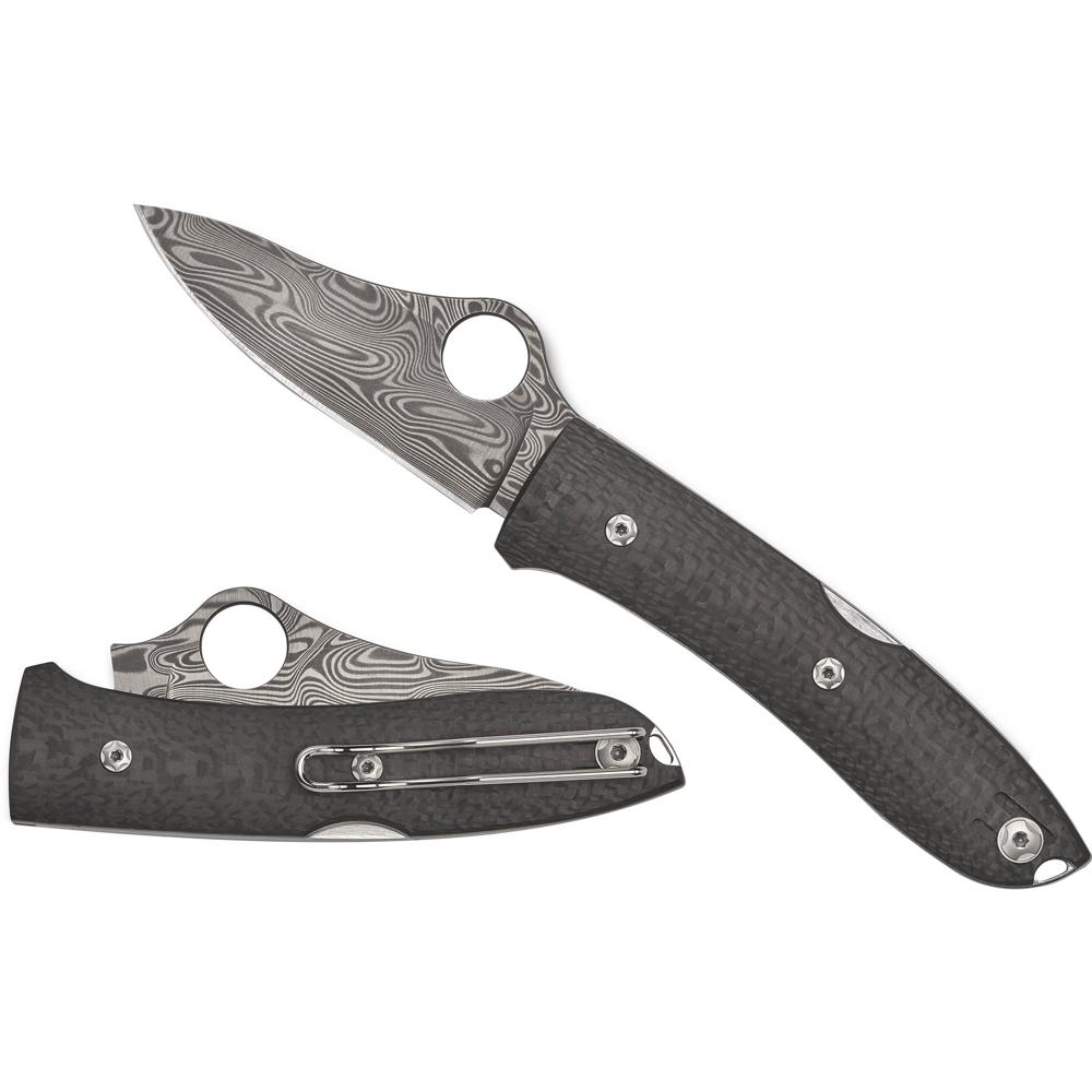 Spyderco SpyOpera Cuchillo Plegable Carbon Fiber Thor Damascus