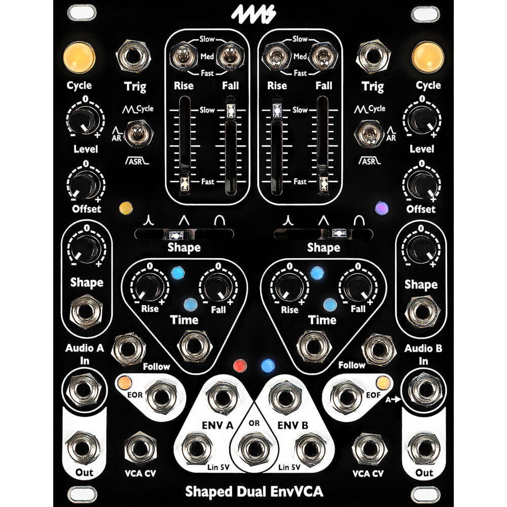 4ms Shaped Dual EnvVCA Módulo Eurorack 20 HP - Generador de Envolventes Analógico, VCA y