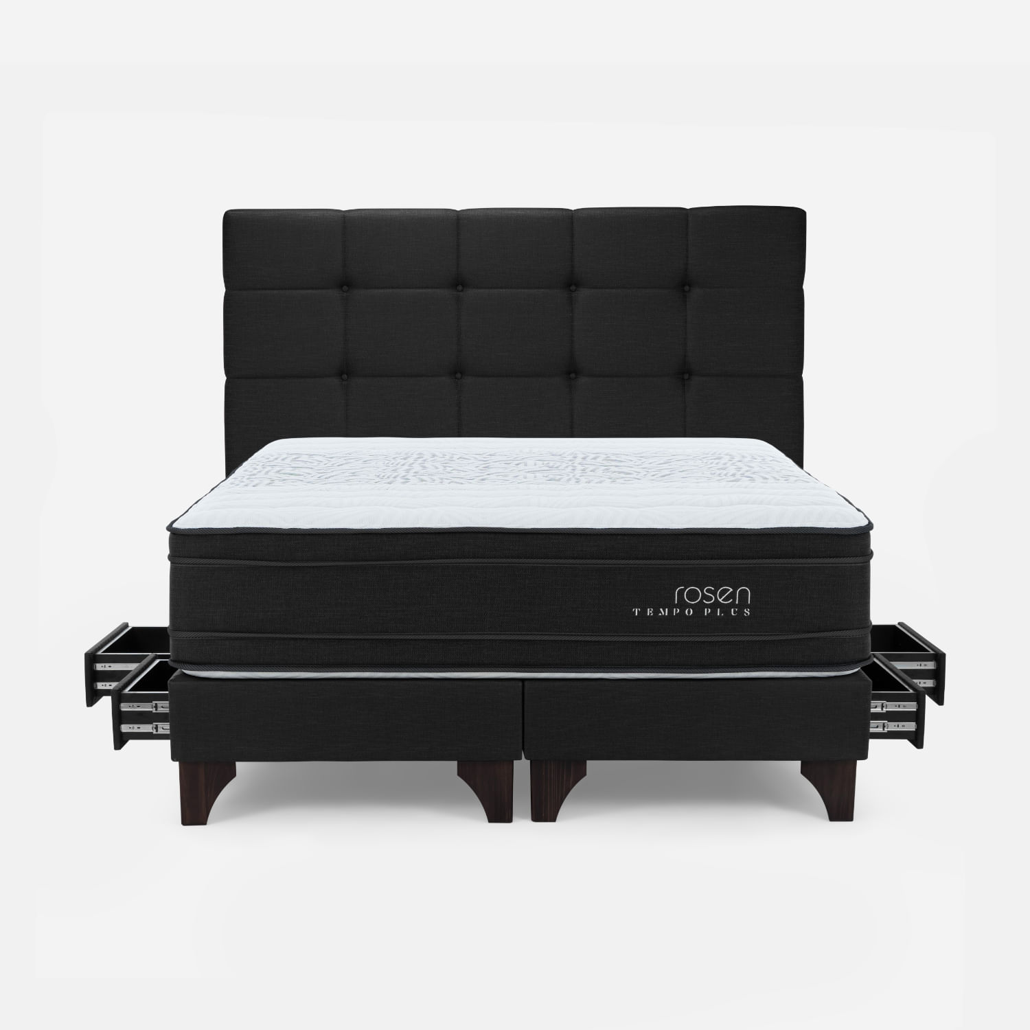 Dormitorio con Cajones Tempo Plus Issey Grafito Queen