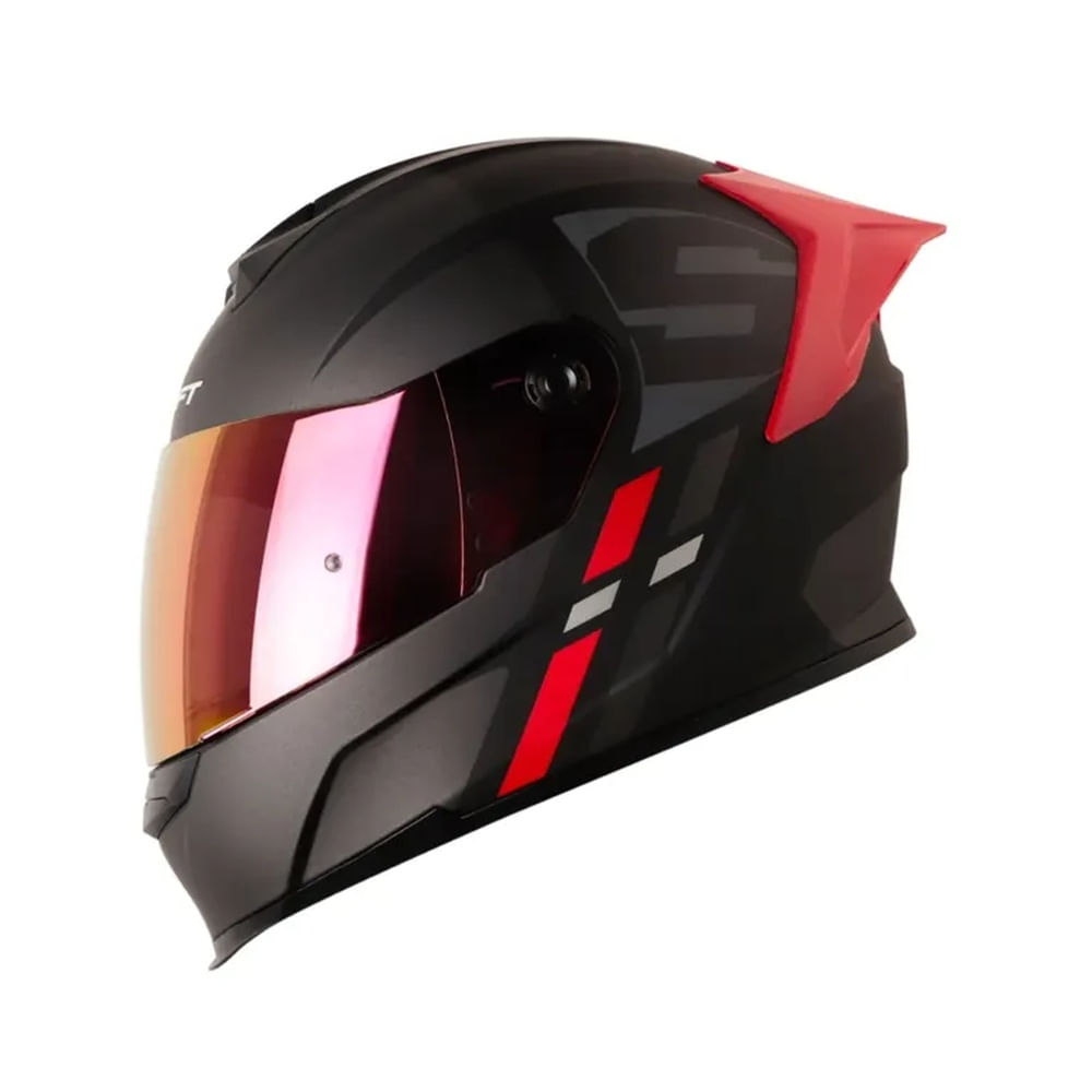 Casco Integral SHAFT SH-502SP Luke Negro Intenso Talla L Certificado DOT para Moto Seguridad Premium Negro