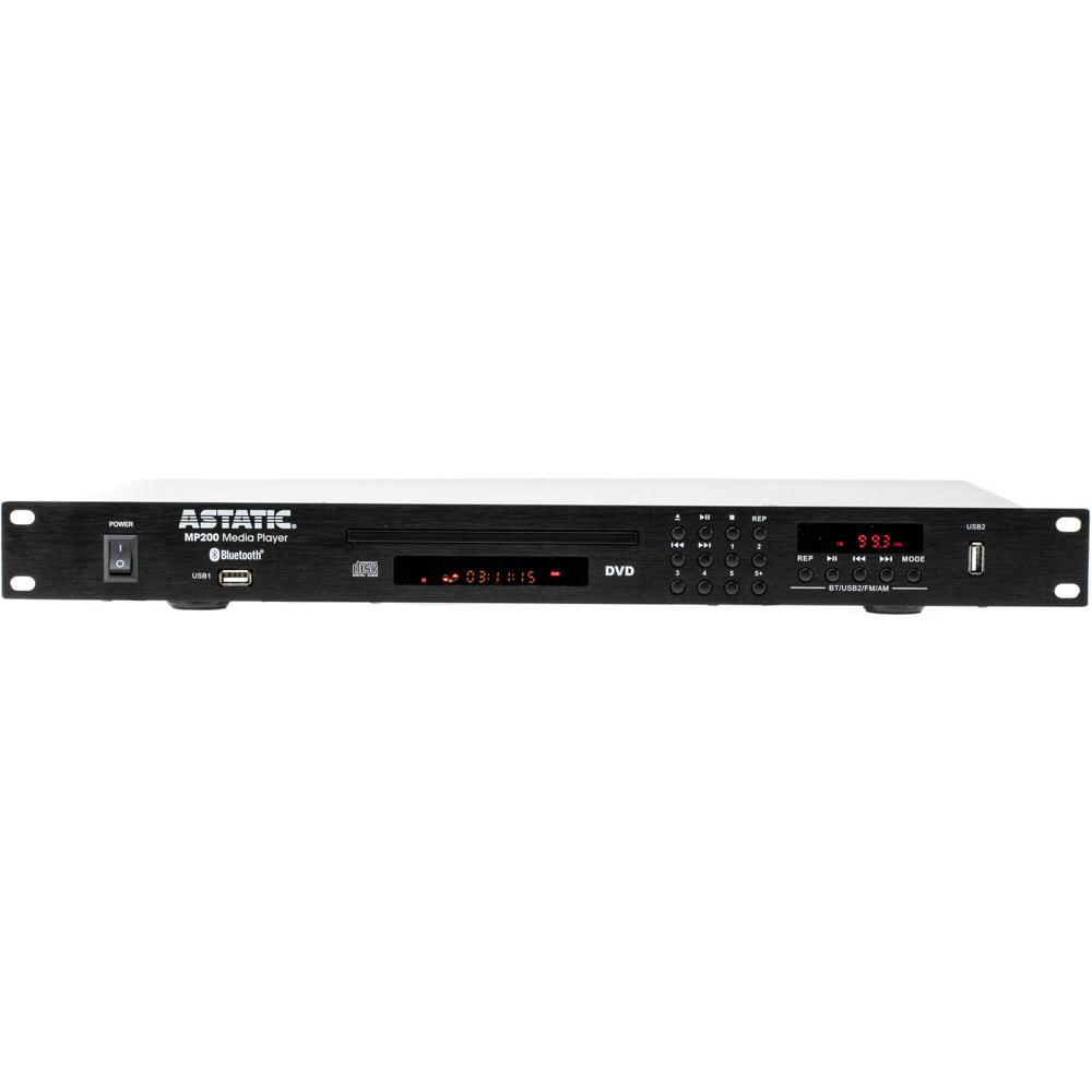 Astatic MP200 Reproductor Multimedia Multifuncional con Bluetooth, Salida de Video HDMI y