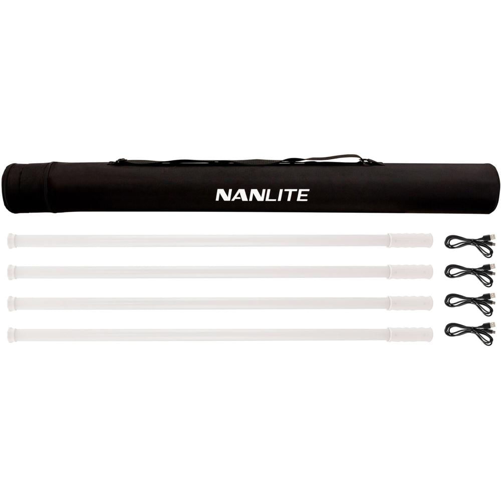 Nanlite PavoTube T8-7X Kit de 4 Tubos LED RGB de 3' con Control Bluetooth y Efectos Person